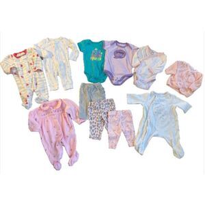 Girl, Infant Clothing Bundle Newborn (11 PCs)